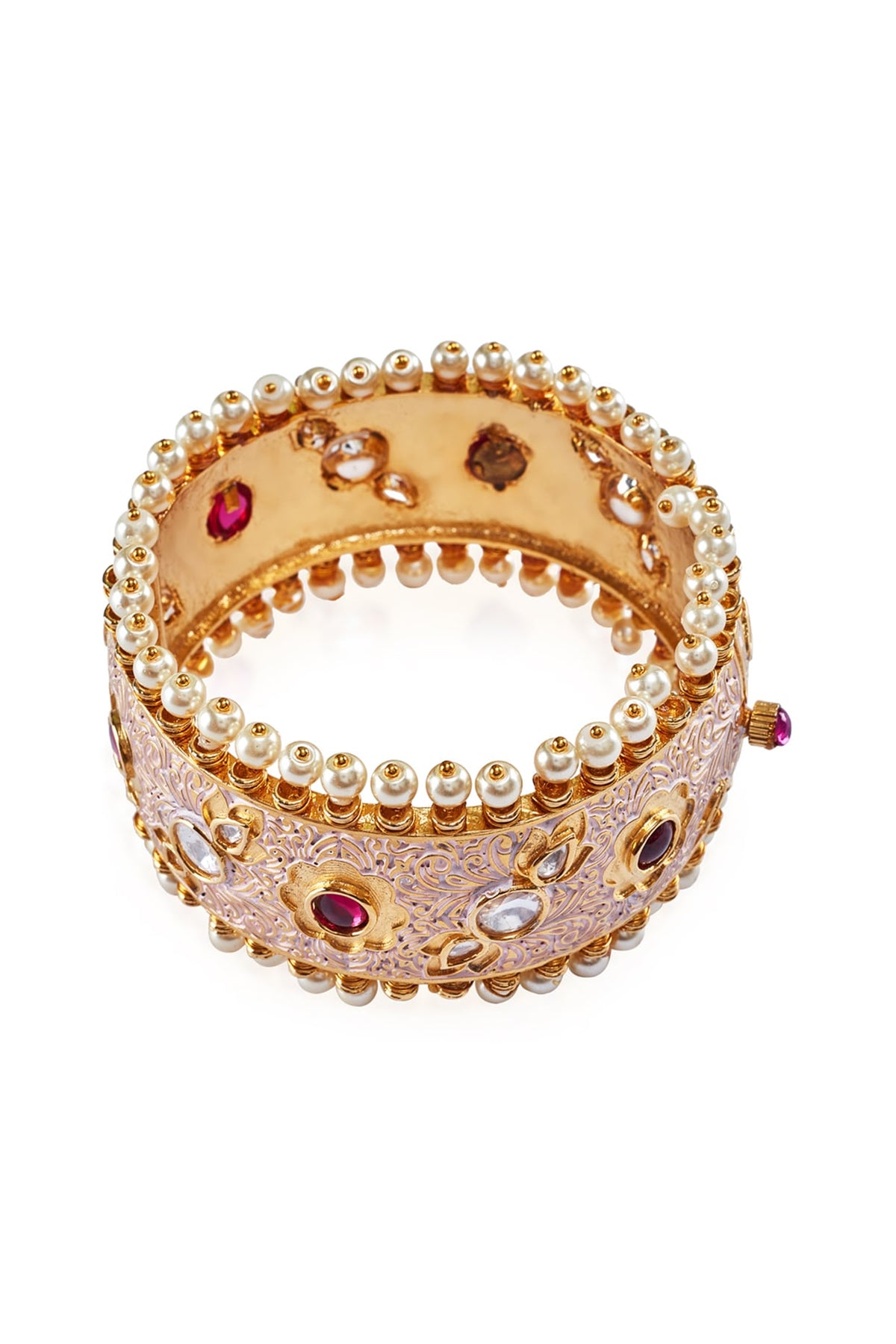Gold Plated Pearl Bangle