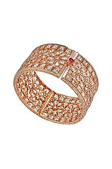 Gold Plated Kundan Polki Bangle