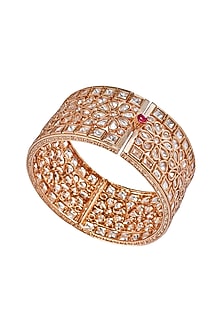 Gold Plated Kundan Polki Bangle