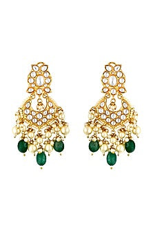 Gold Finish Pearl Handcrafted Earrings
