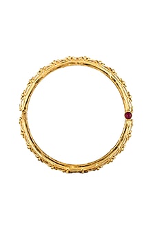 Gold Finish Kundan Polki Bangles