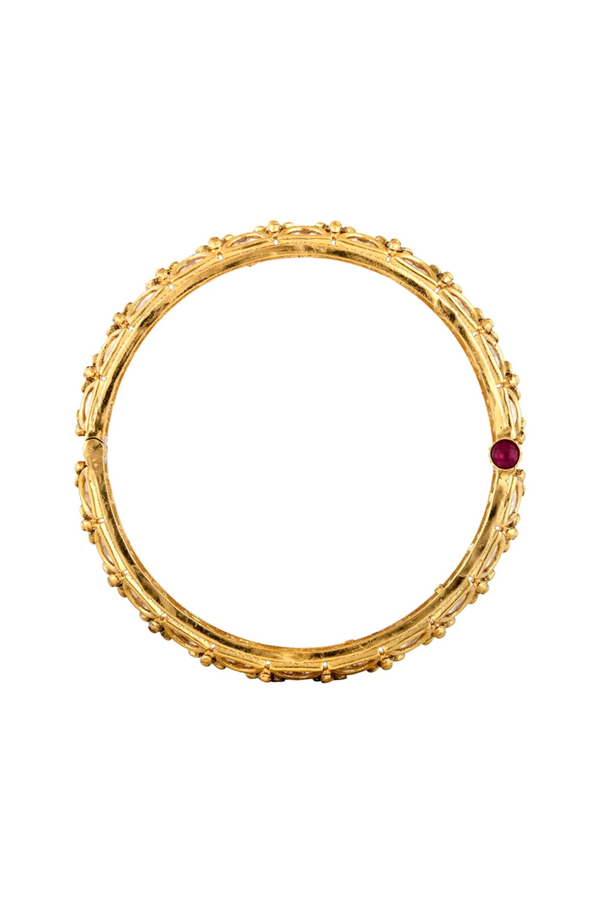 Gold Finish Kundan Polki Bangles