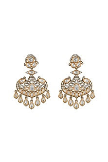 Gold Plated Semi-Precious Stone Chandelier Earrings