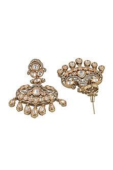 Gold Plated Semi-Precious Stone Chandelier Earrings