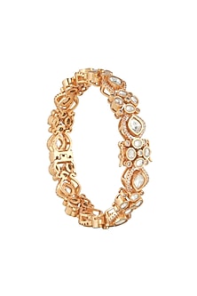 Gold Plated Kundan Polki Bangle