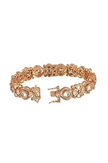 Gold Plated Kundan Polki Bangle