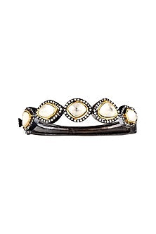 Black Rhodium Finish Handcrafted Bangle