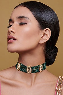 Gold Finish Handcrafted Choker Necklace