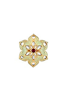 Gold Finish Handcrafted Enameled Ring