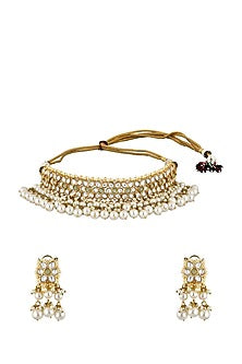 Gold Finish Handcrafted Choker Necklace Set