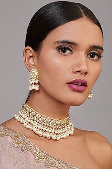 Gold Finish Handcrafted Choker Necklace Set