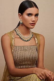 Gold Finish Handcrafted Necklace Set