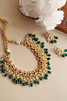 Gold Finish Handcrafted Necklace Set