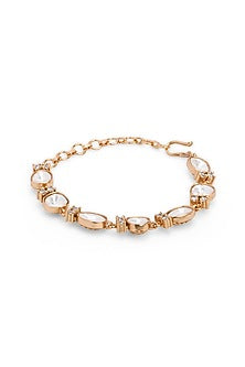 Gold Plated Polki Diamond Bracelet