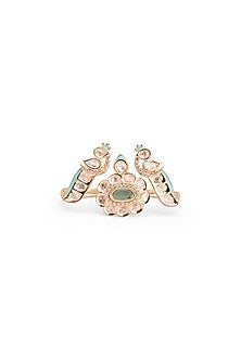 Gold Plated Two Tokai Kundan Polki Ring