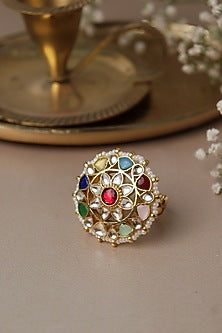 Gold Plated Semi-Precious Stone Ring