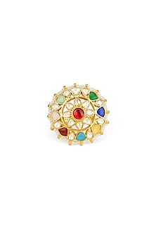 Gold Plated Semi-Precious Stone Ring