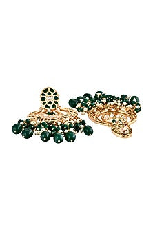 Gold Finish Semi Precious Stone Bridal Choker Necklace Set