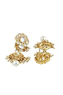 Gold Finish Fresh Water Pearl Necklace Set