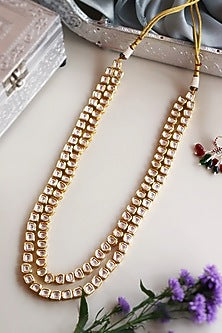 Gold Finish Semi Precious Stone Necklace Set