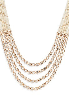 Gold Plated Kundan Polki Necklace Set