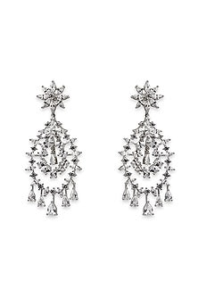 Silver Finish Cubic Zirconia Necklace Set