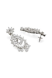 Silver Finish Cubic Zirconia Necklace Set