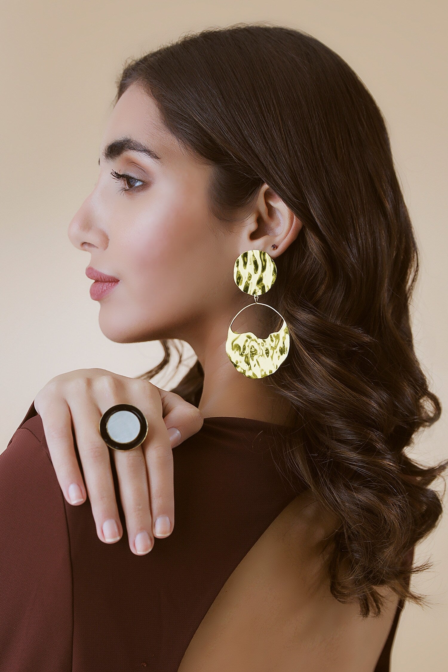 Aziya Hammered Earrings 