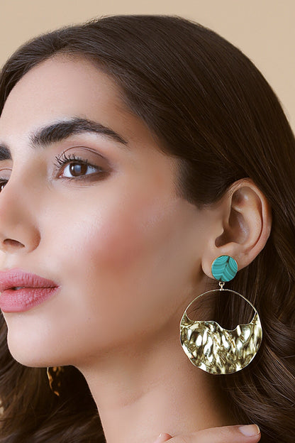 Emery Hammered Texture Earrings 