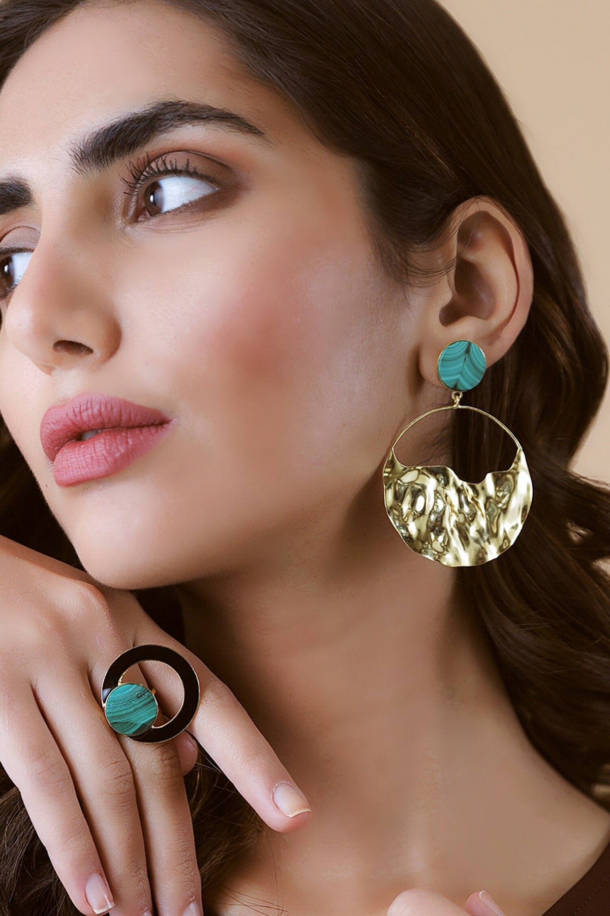 Emery Hammered Texture Earrings 
