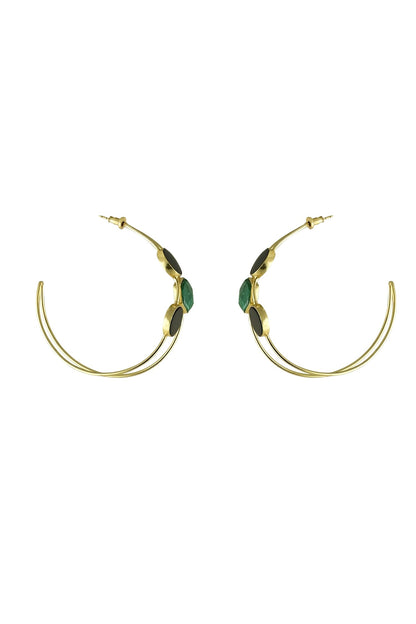 Arnia Stone Embellished Hoops 