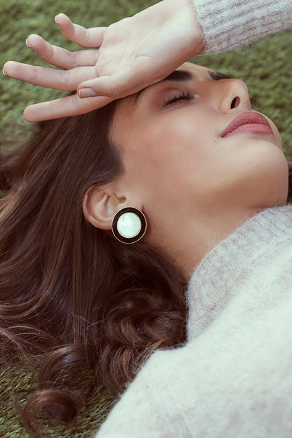 Alyssa Circular Shaped Studs 