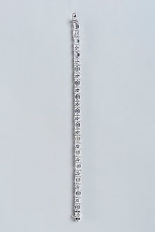 White Finish Princess-Cut Swarovski Zirconia Bracelet In Sterling Silver
