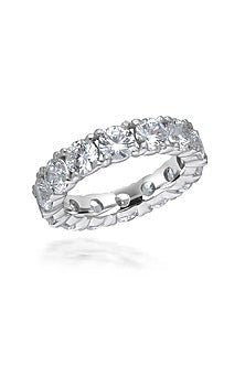 White Finish Swarovski Zirconia Ring In Sterling Silver