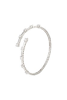 White Finish Swarovski Zirconia Bangle
