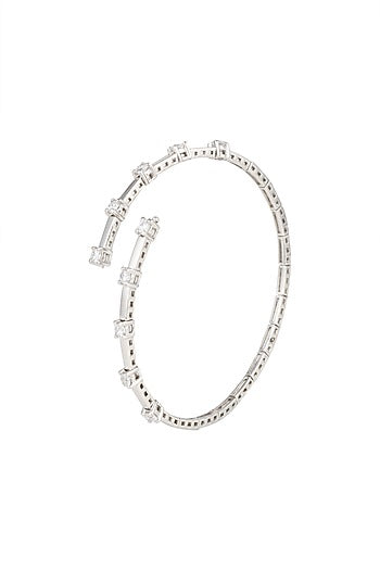 White Finish Swarovski Zirconia Bangle