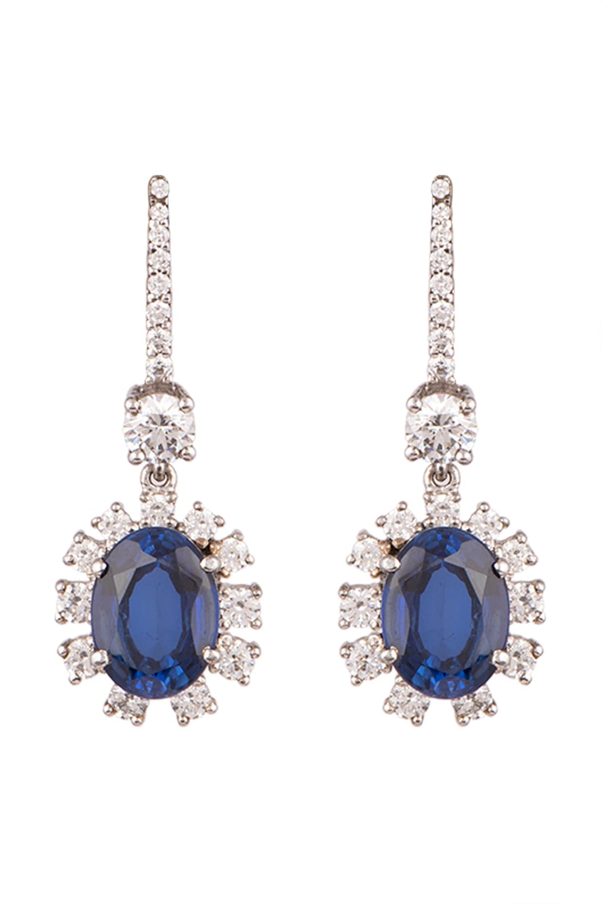 White Finish Swarovski Earrings