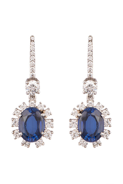 White Finish Swarovski Earrings