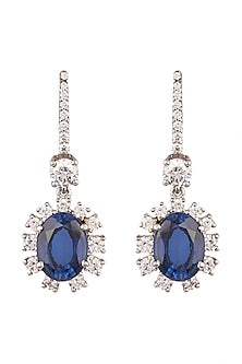 White Finish Swarovski Earrings