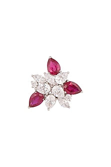 White Finish Swarovski Ring