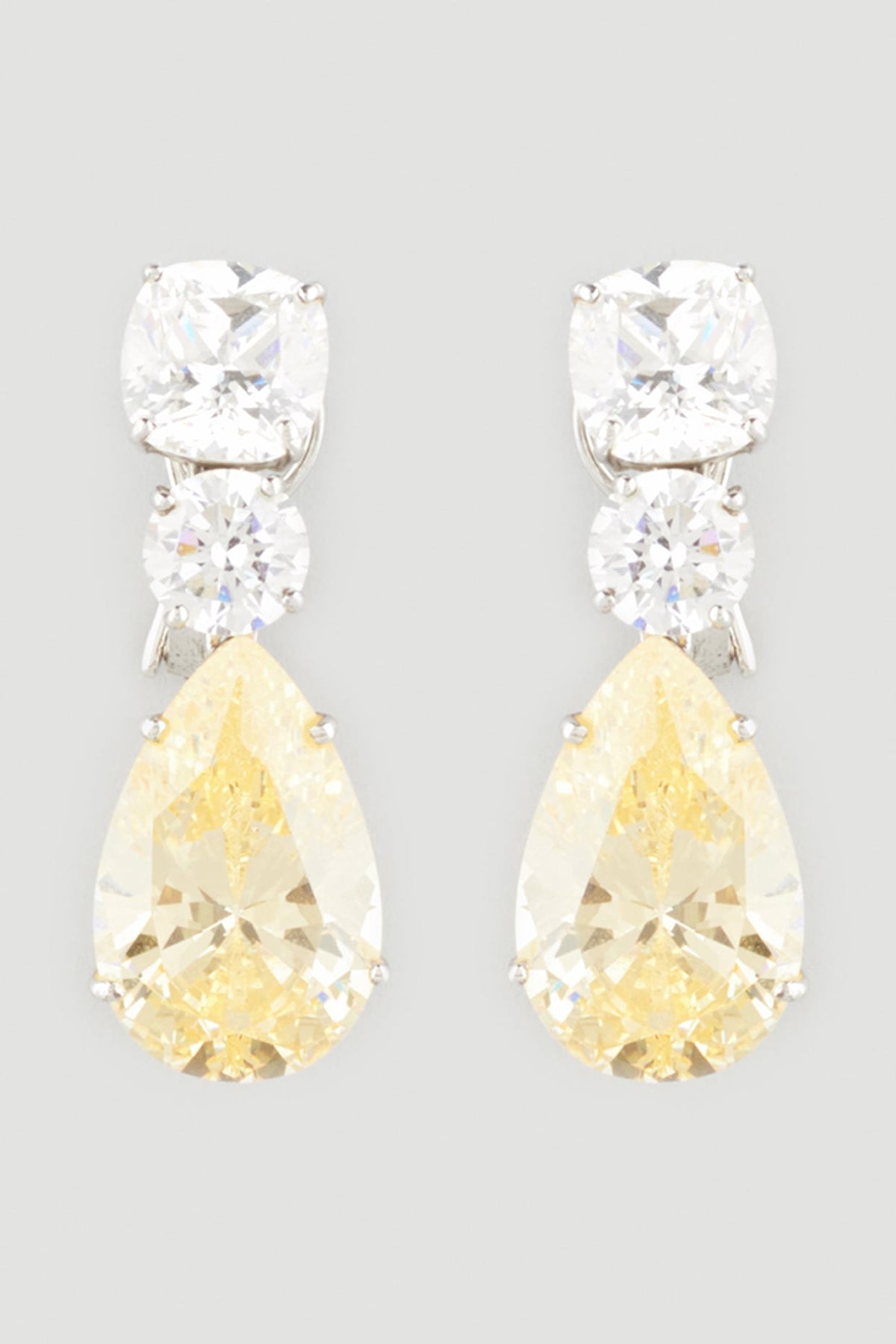 White Finish Earrings In Sterling Silver