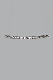 White Finish Swarovski Zirconia Necklace In Sterling Silver