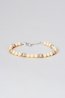 White Rhodium Finish Bracelet In Sterling Silver