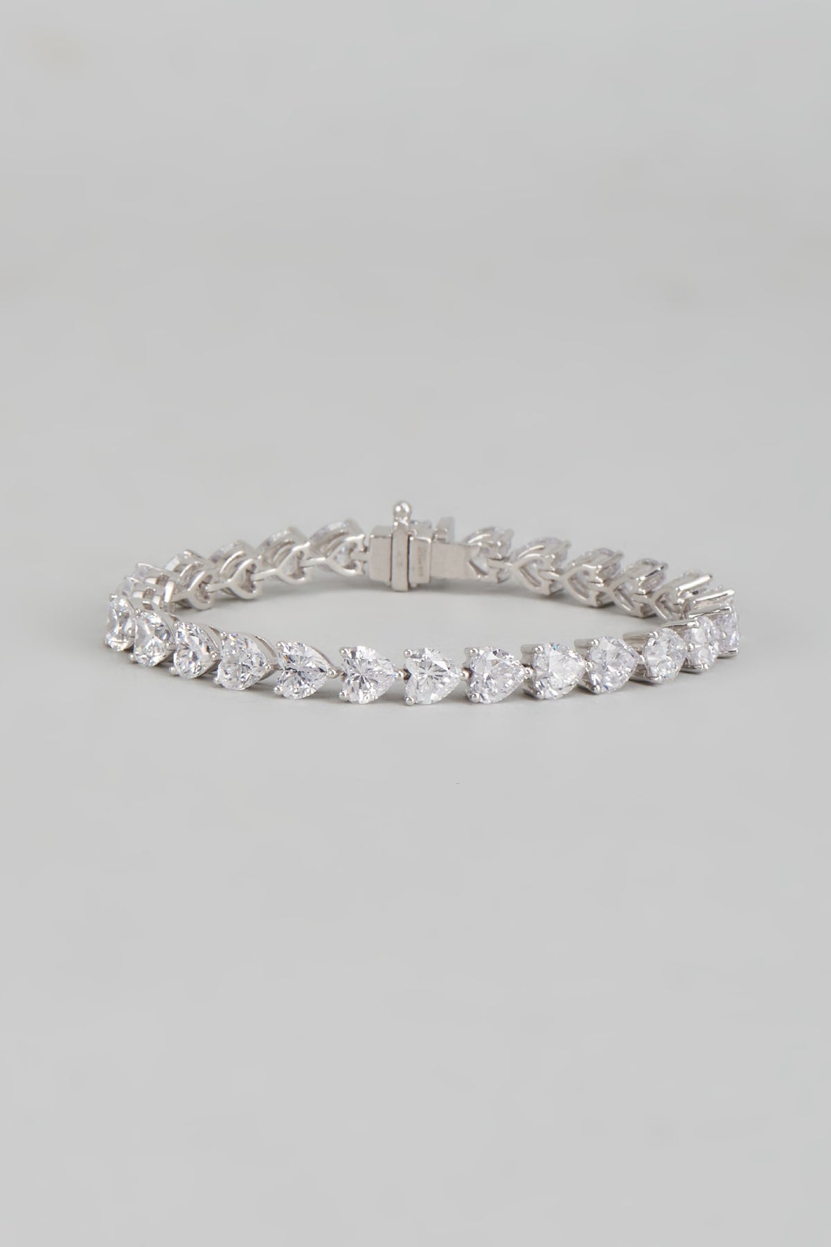 White Finish Swarovski Zirconia Tennis Bracelet In Sterling Silver