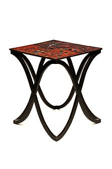 Brown & Red Wandering Curvy Table