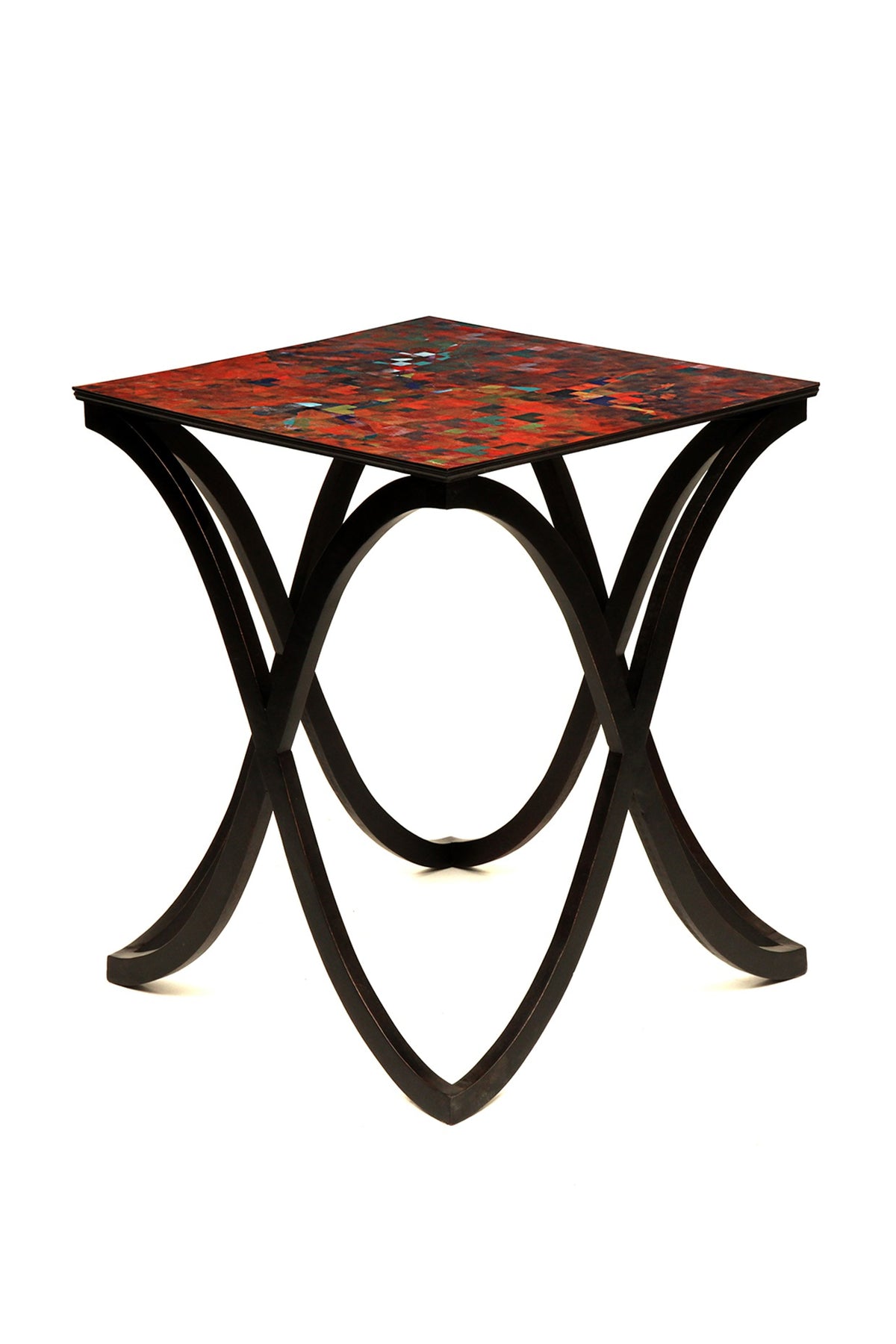 Brown & Red Wandering Curvy Table