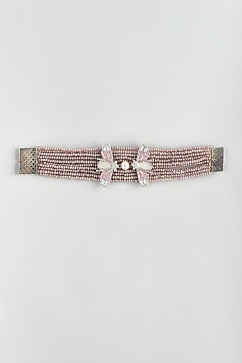 Brown Crystal Beaded Butterfly Bracelet