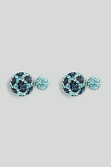 Blue Swarovski Stud Earrings