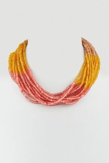 Pink & Mustard Beaded Mala