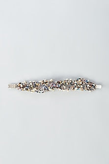 White Finish Multi-Colored Crystal Bracelet